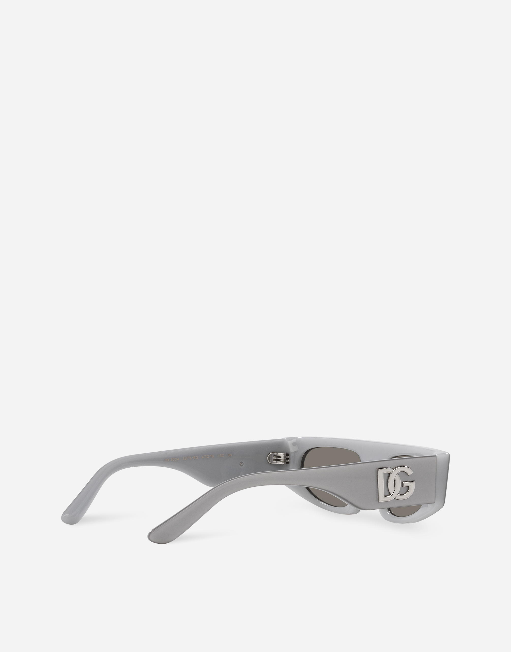 Dolce & Gabbana Dg Crossed Sunglasses In Metallic Grey
