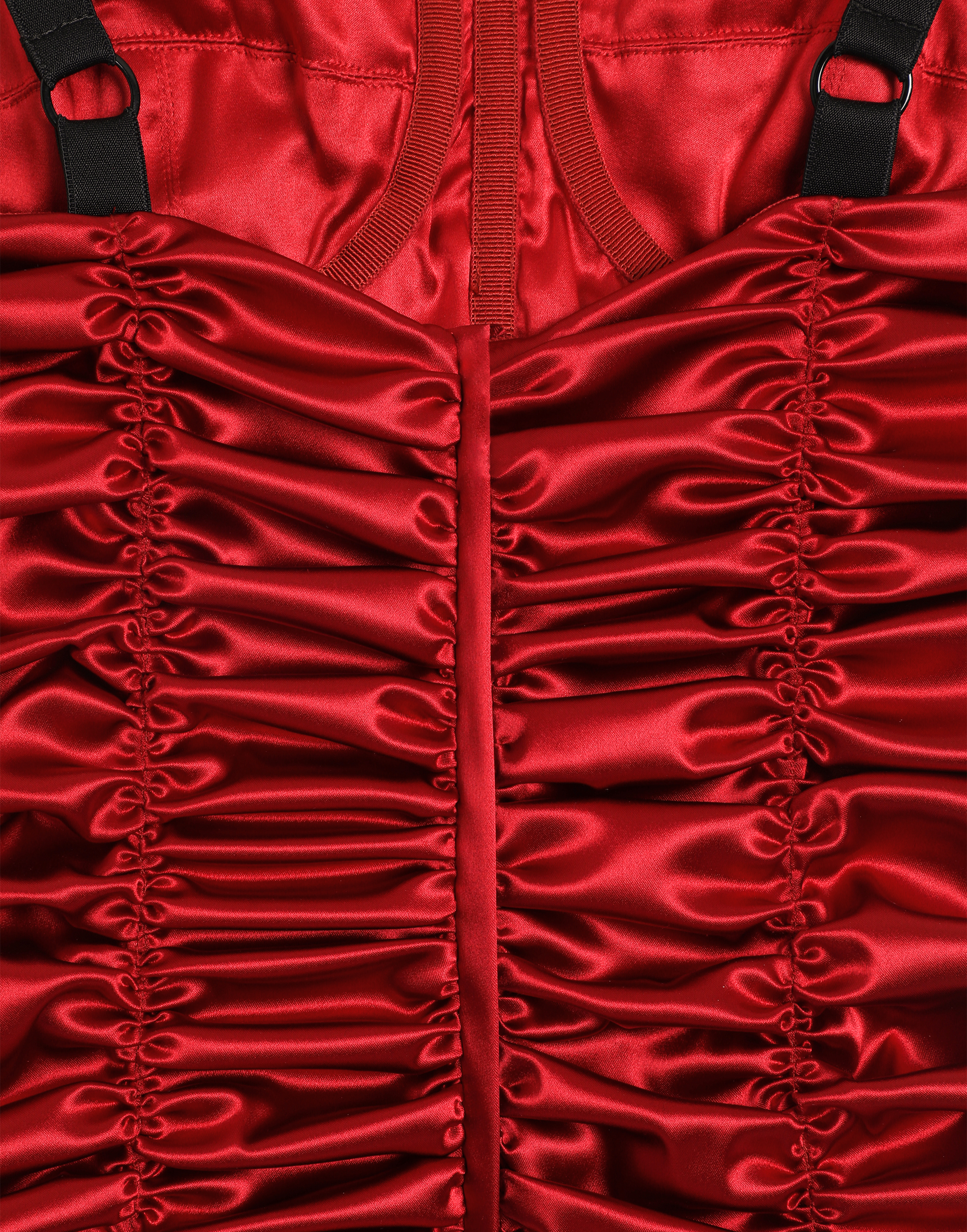 Draped satin mini dress