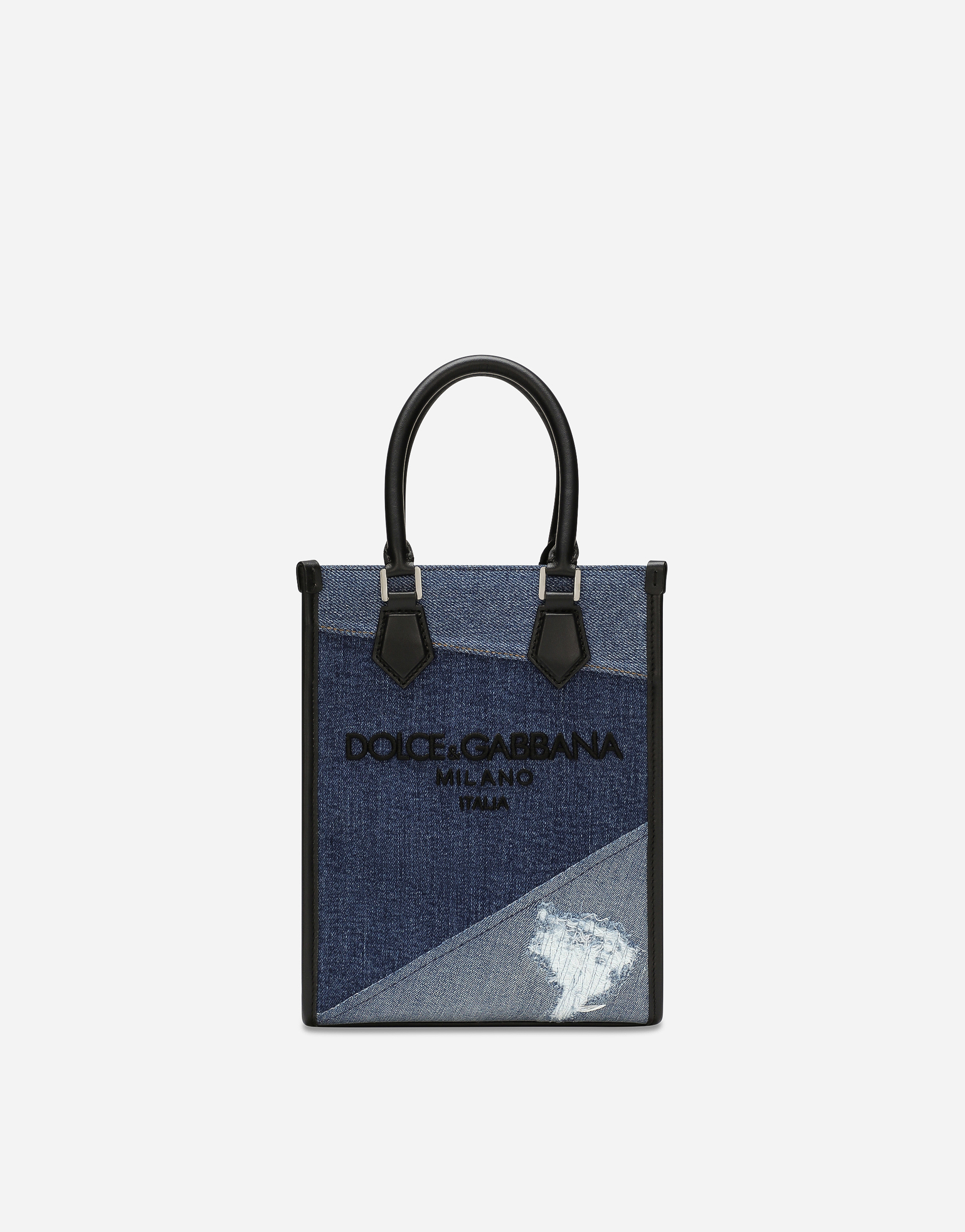 Dolce & Gabbana Small Patchwork Denim Bag - Man Shoppers Multi-colored Onesize