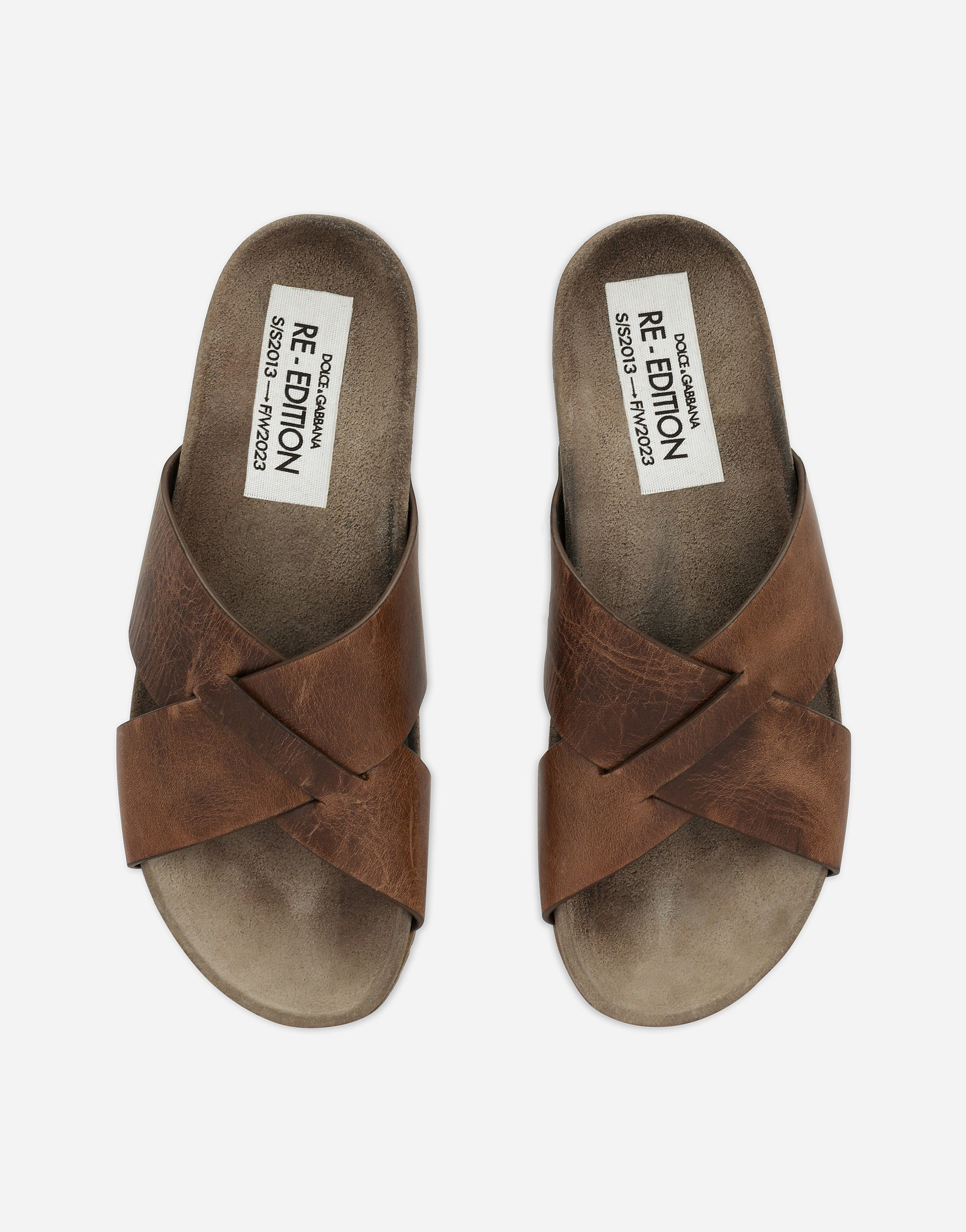 DOLCE & GABBANA CALFSKIN SLIDERS