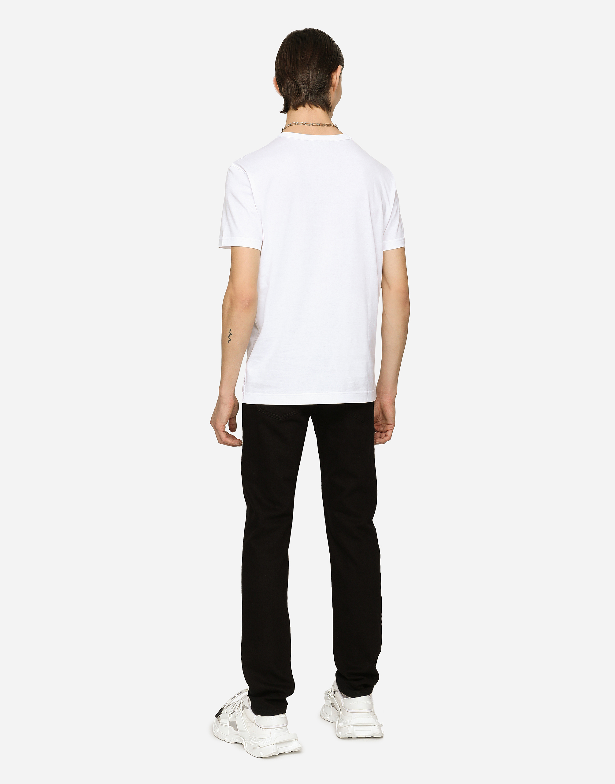 Dolce & Gabbana Slim-fit Stretch Denim Jeans In Multicolor