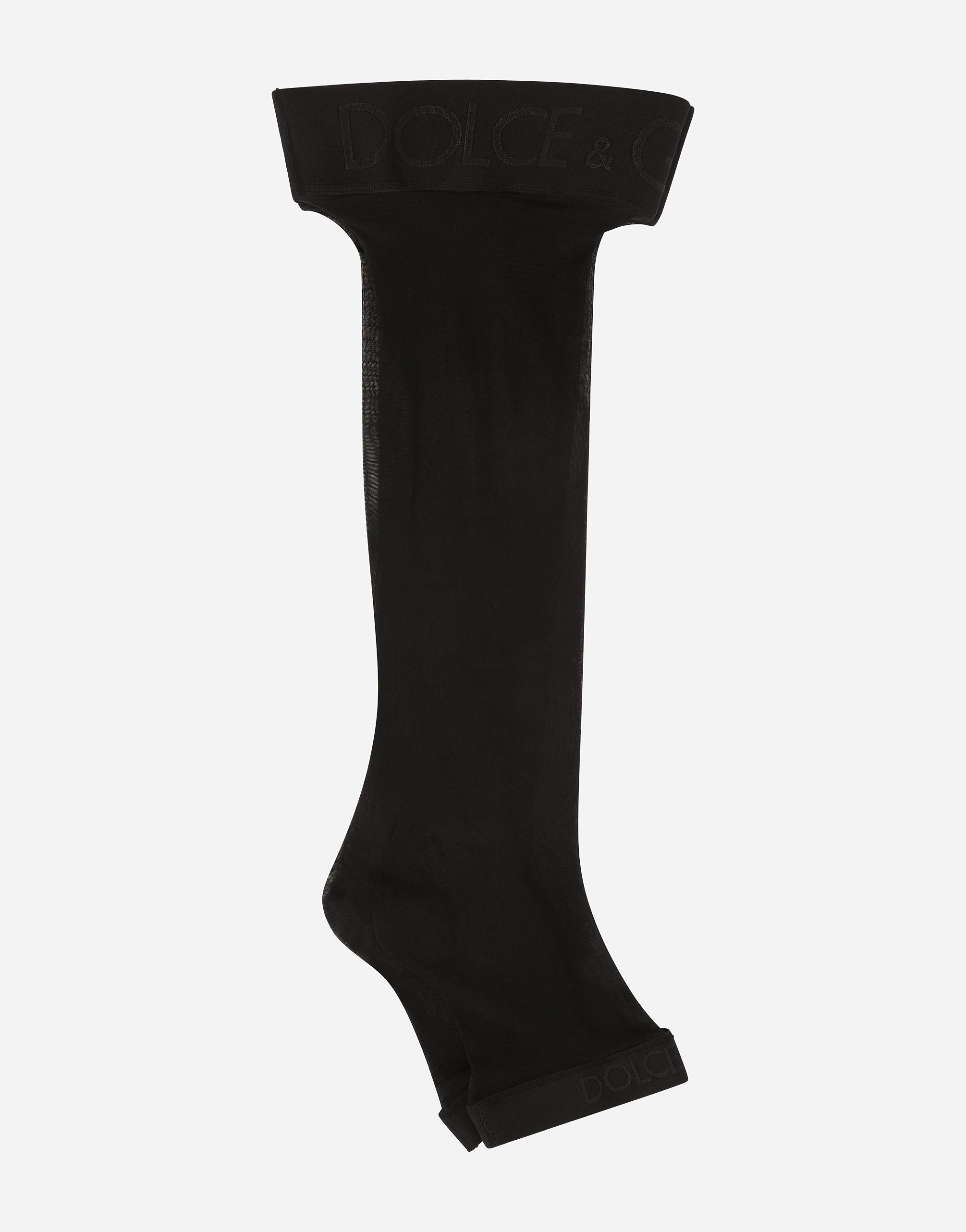 DOLCE & GABBANA HOLD-UP STOCKINGS WITH BRANDED ELASTIC