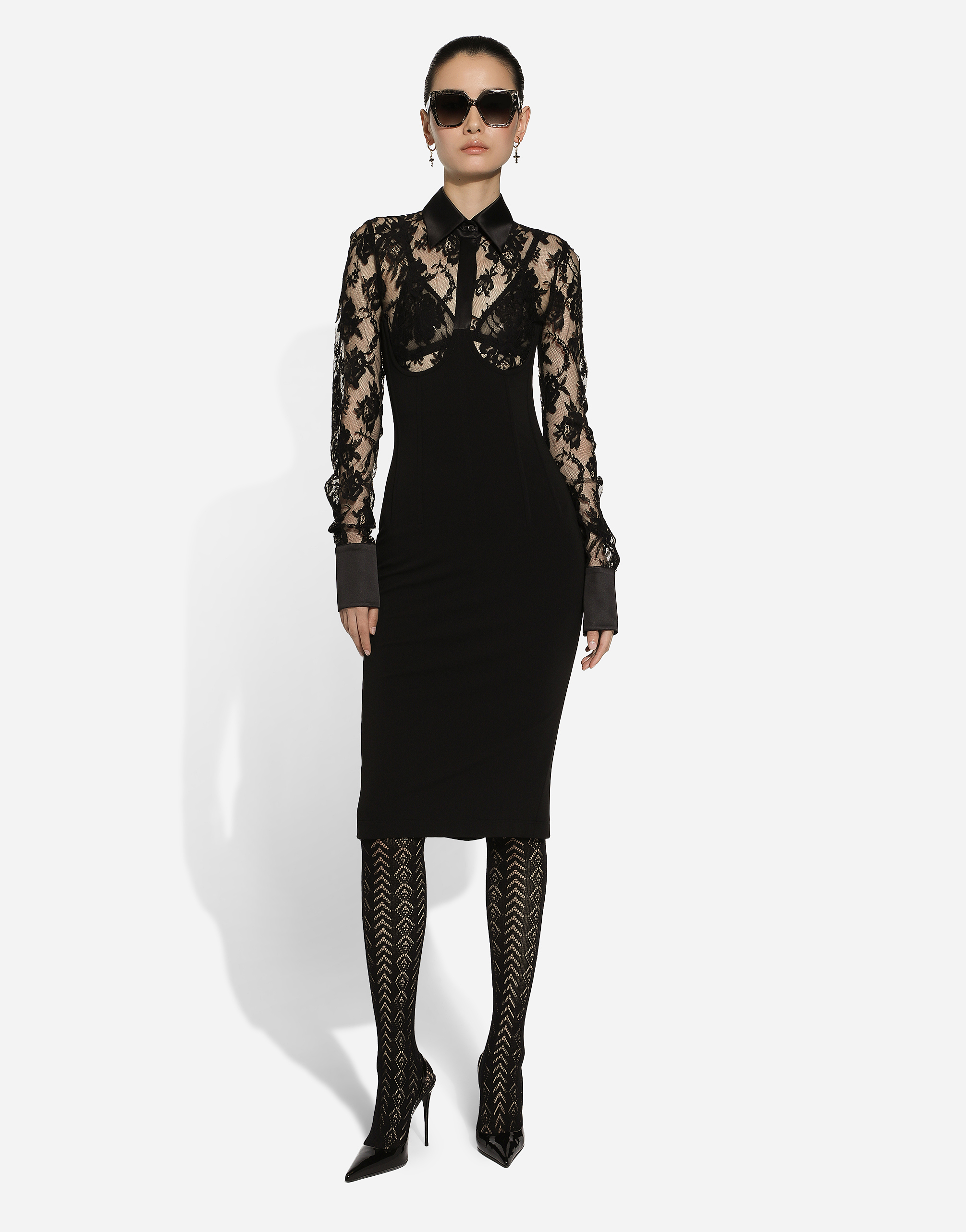 Dolce & Gabbana Lace Dress In Black