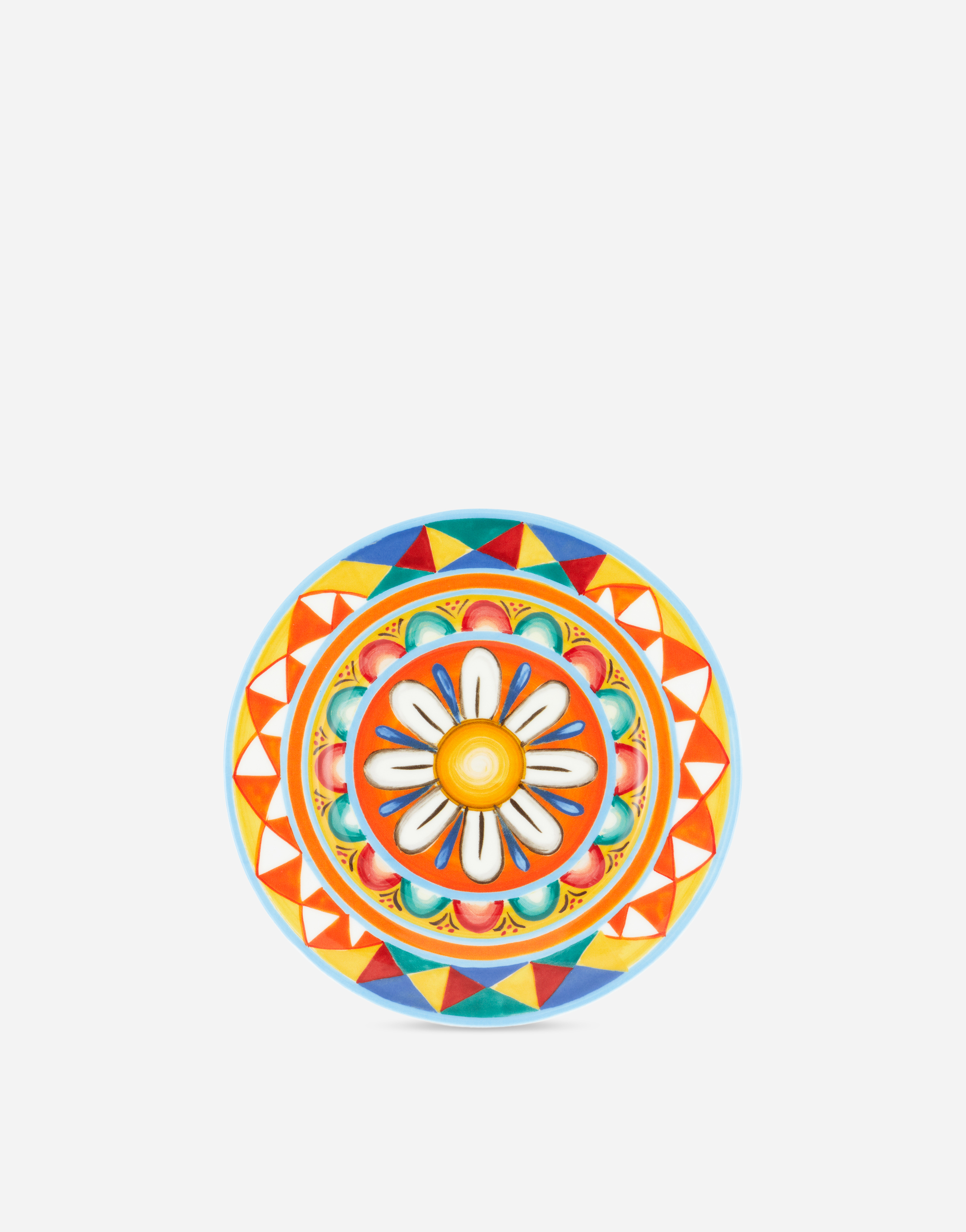 Dolce & Gabbana Set 2 Bread Plates In Fine Porcelain In Multicolor