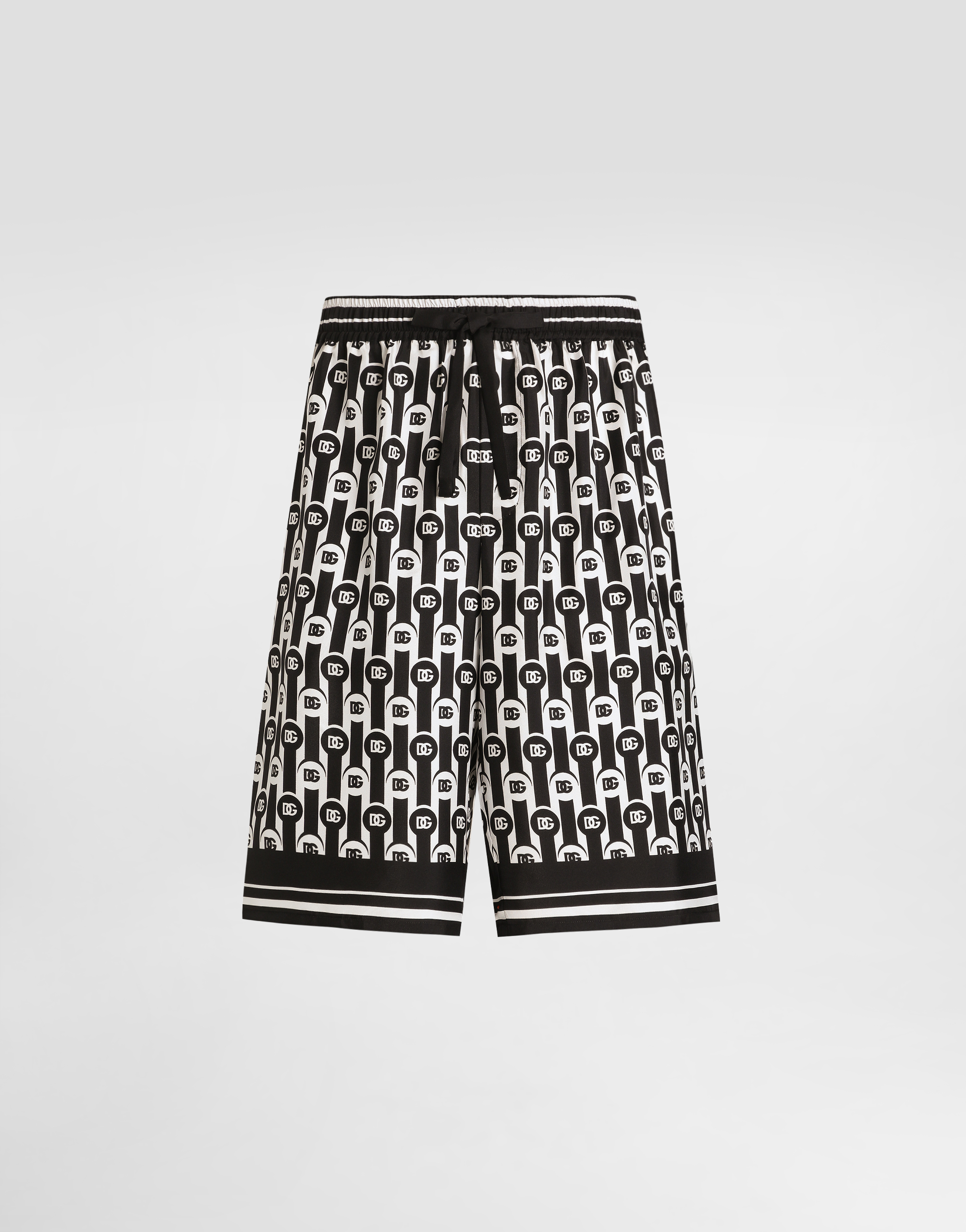 Dolce & Gabbana Logo-print Patterned Shorts In Multi
