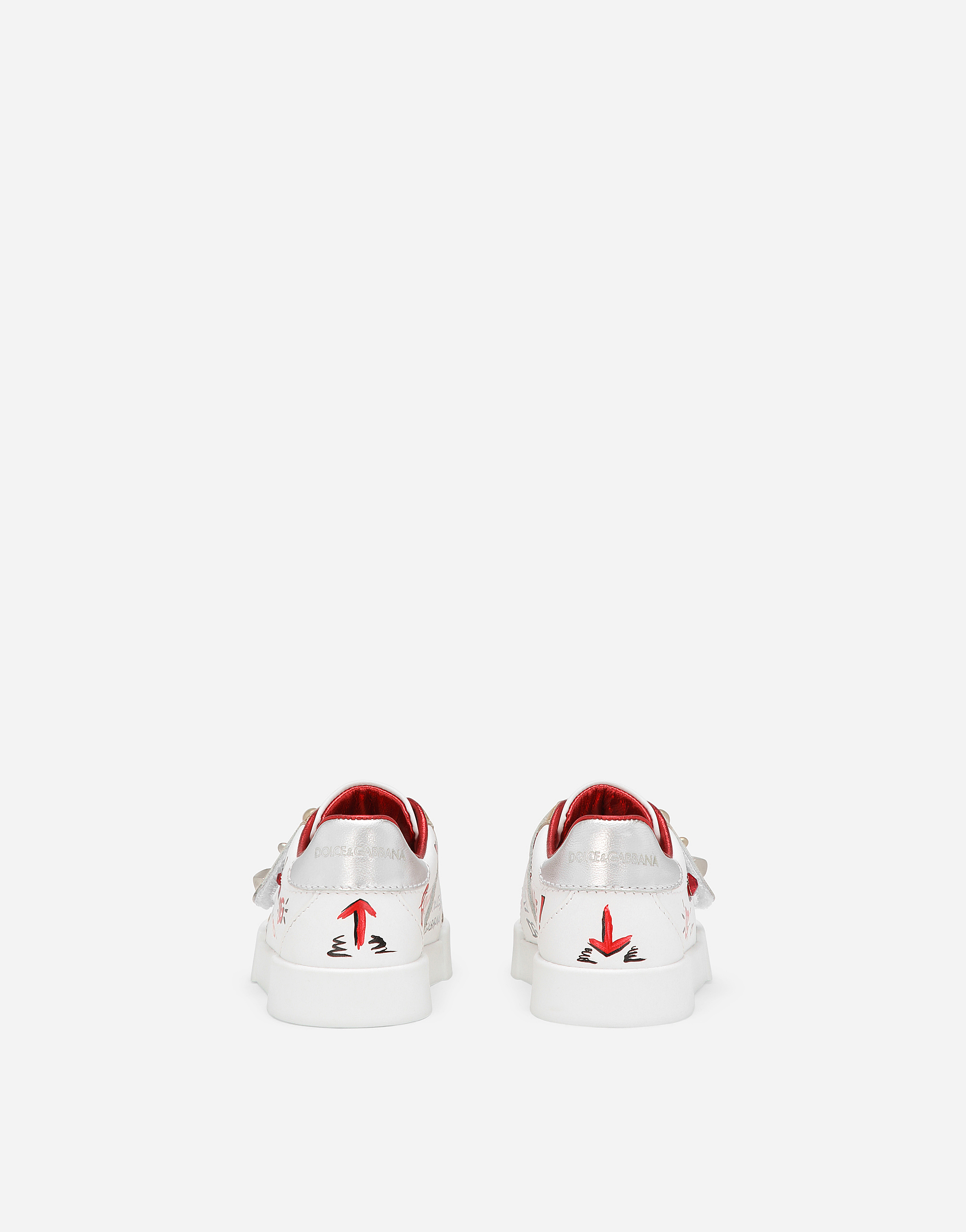 DOLCE & GABBANA PRINTED CALFSKIN LOW-TOP SNEAKERS