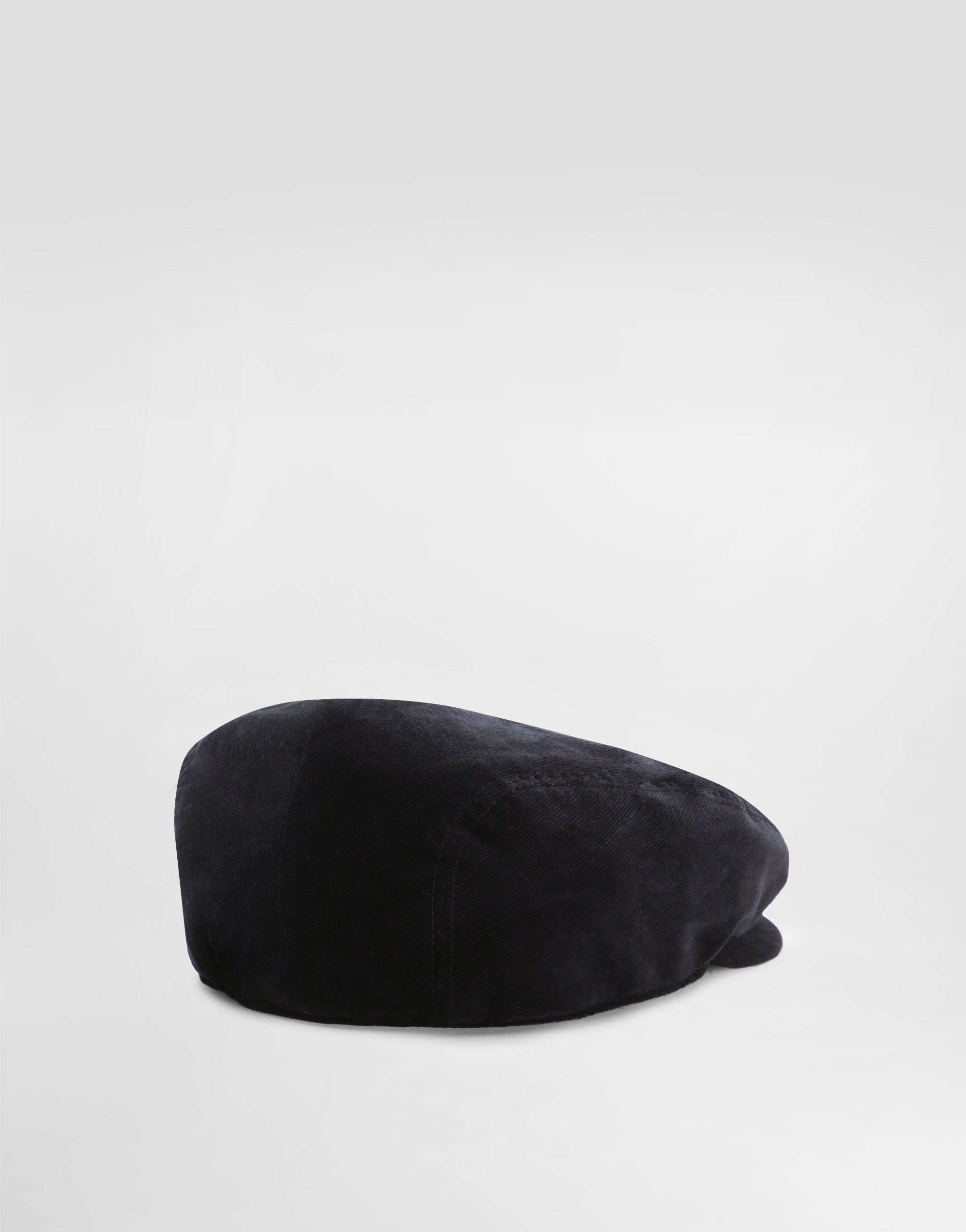 Dolce & Gabbana Velvet Flat Cap In Black