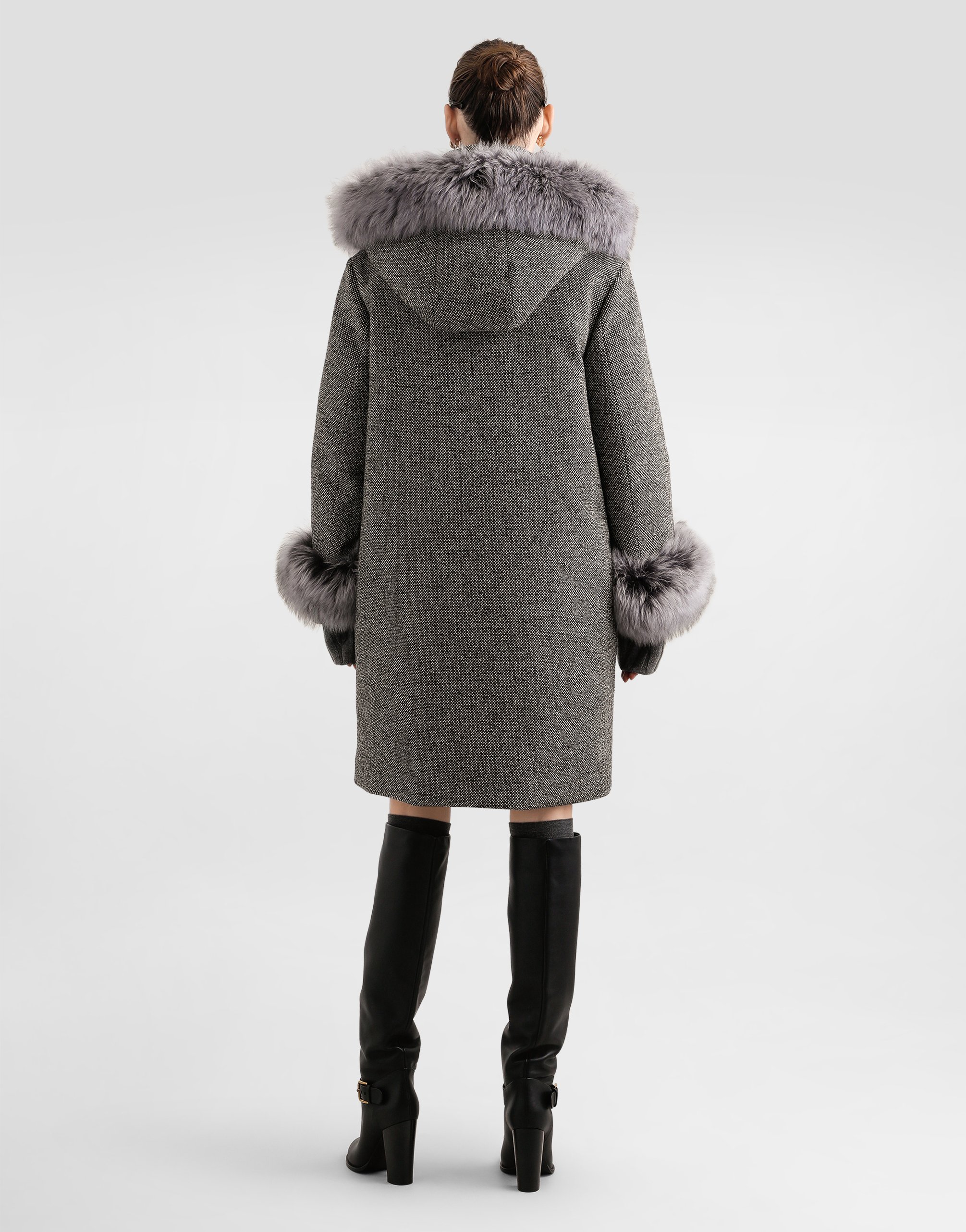 Dolce & Gabbana Cashmere Turtleneck Pullover In Gray