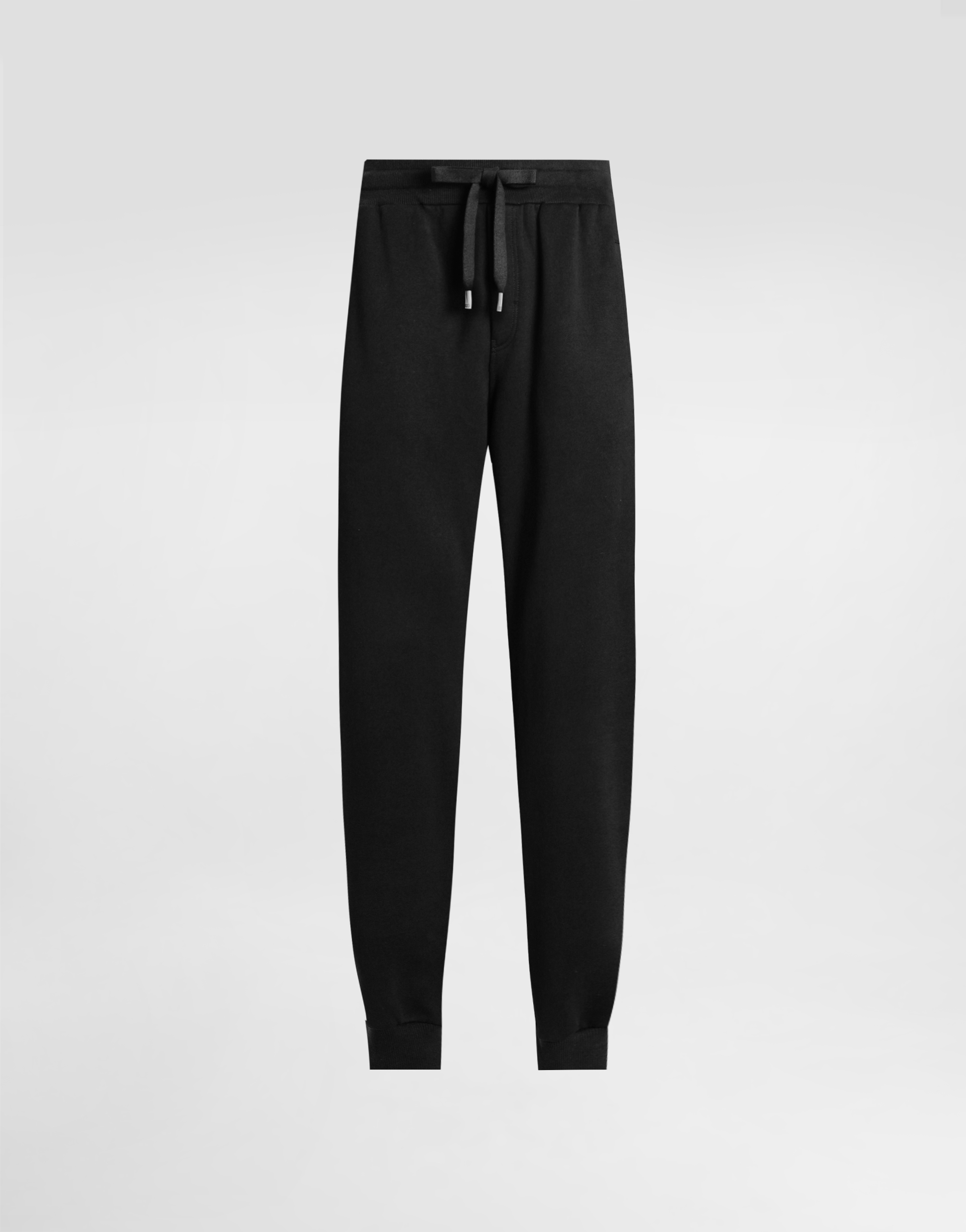 Jersey trousers with patch in Black for Men | Dolce&Gabbana® US