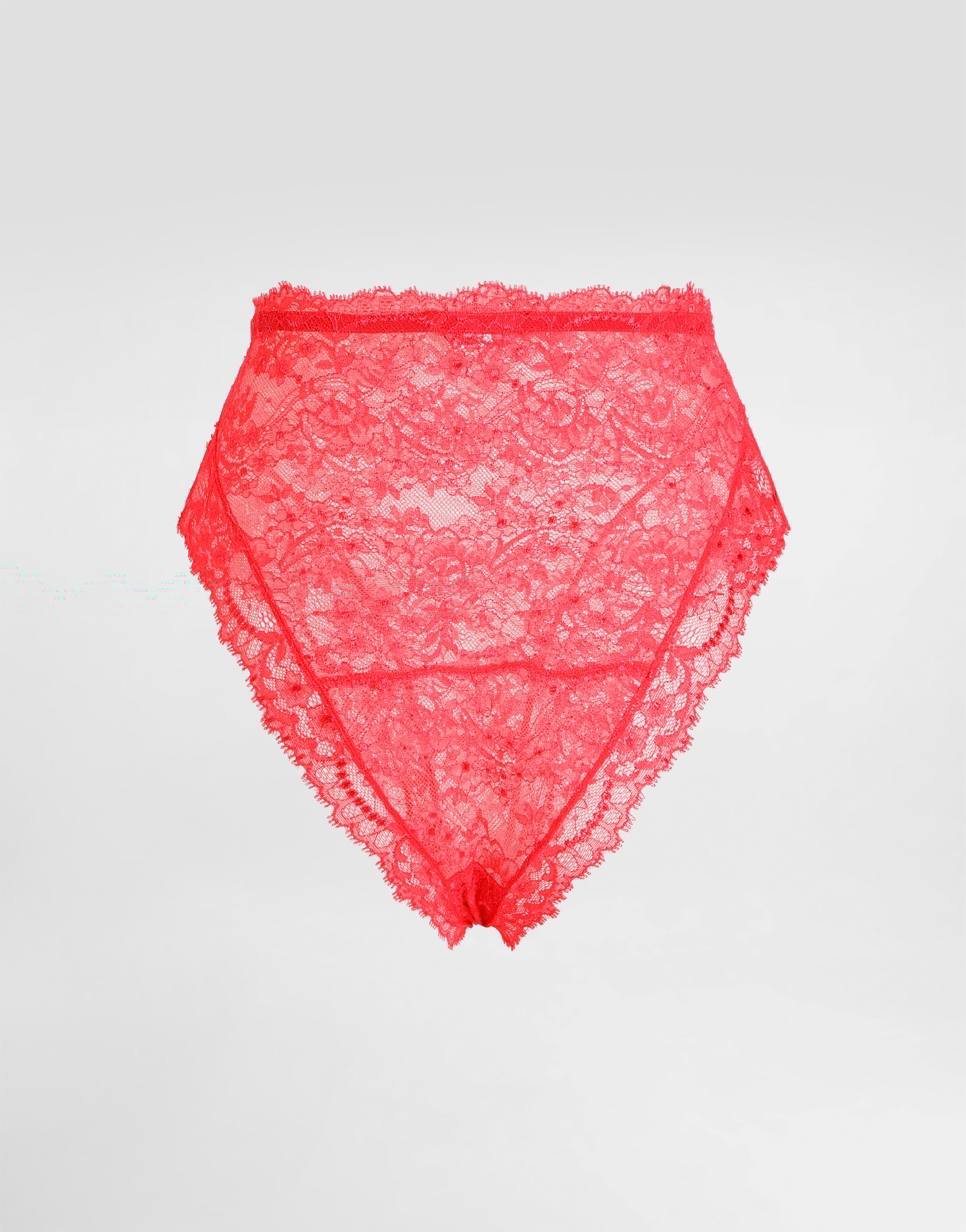 High-waisted lace briefs