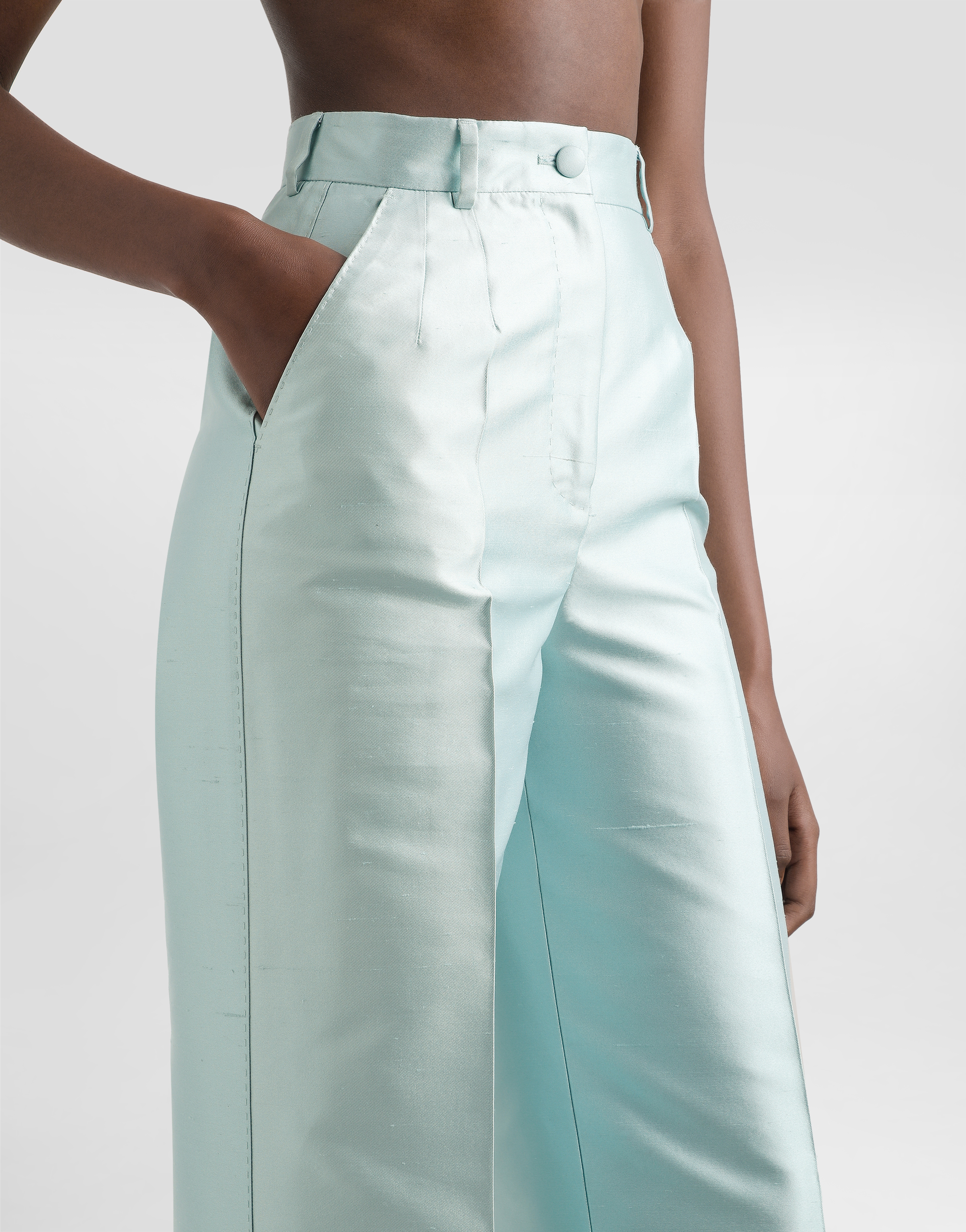 Dolce & Gabbana Shantung Silk Trousers