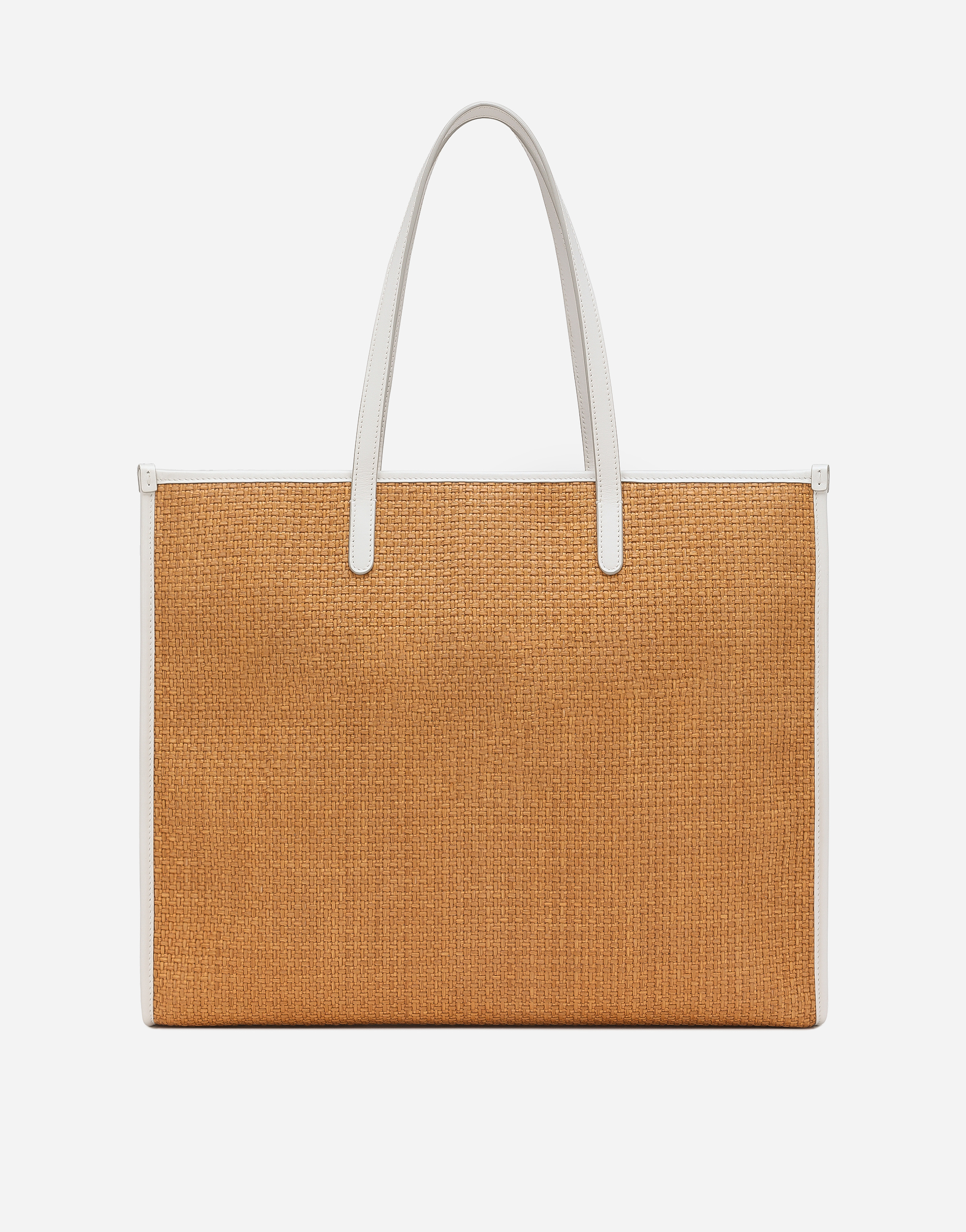 Dolce & Gabbana Large Shopping Woven Tote Bag In ベージュ