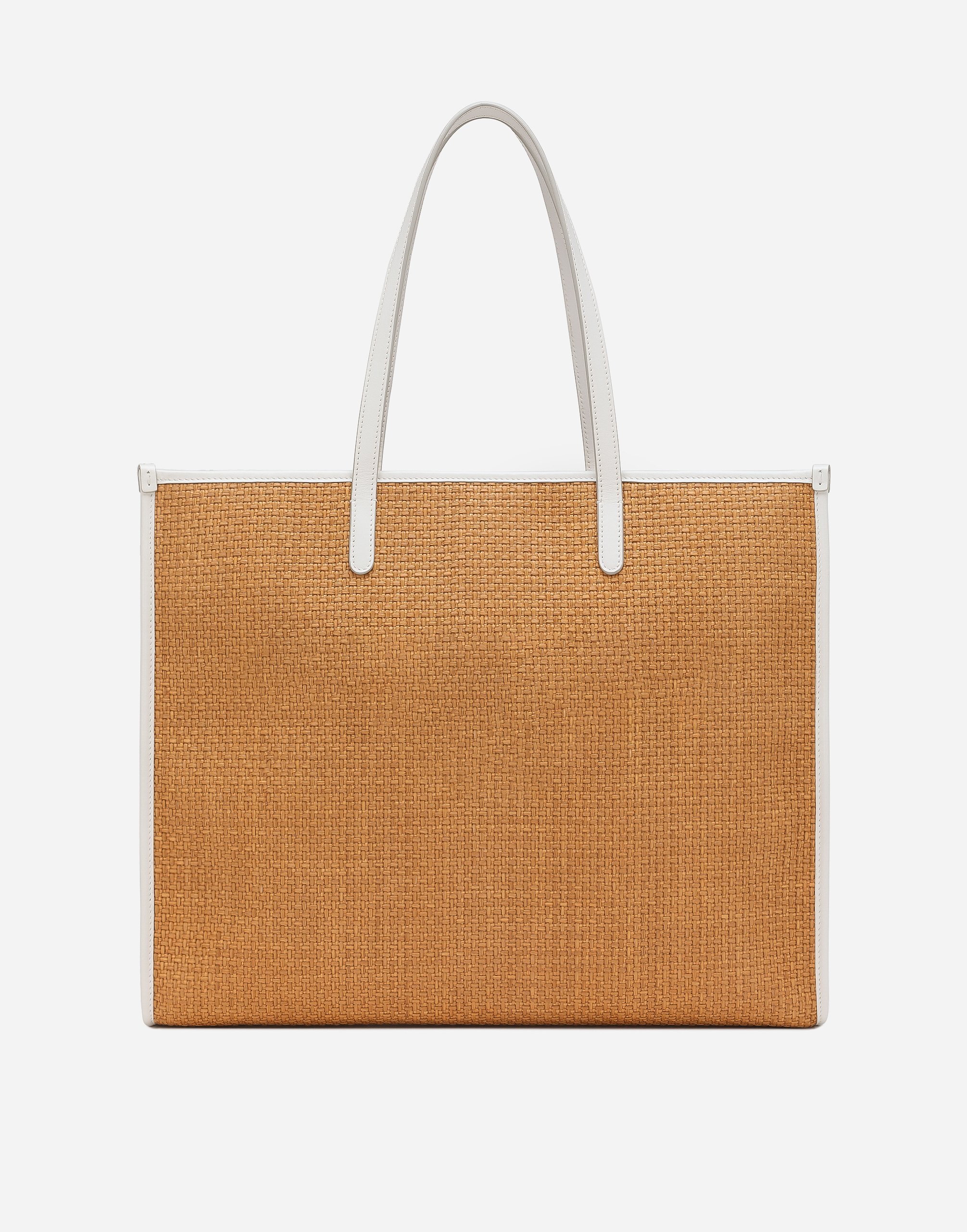 Dolce & Gabbana Large Shopping Woven Tote Bag In ベージュ