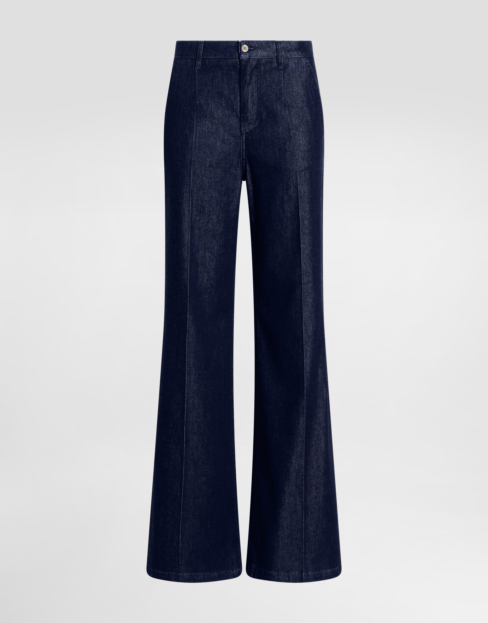Dolce & Gabbana Silk Denim Palazzo Pants - Woman Denim And Jeans Multi-colored 42