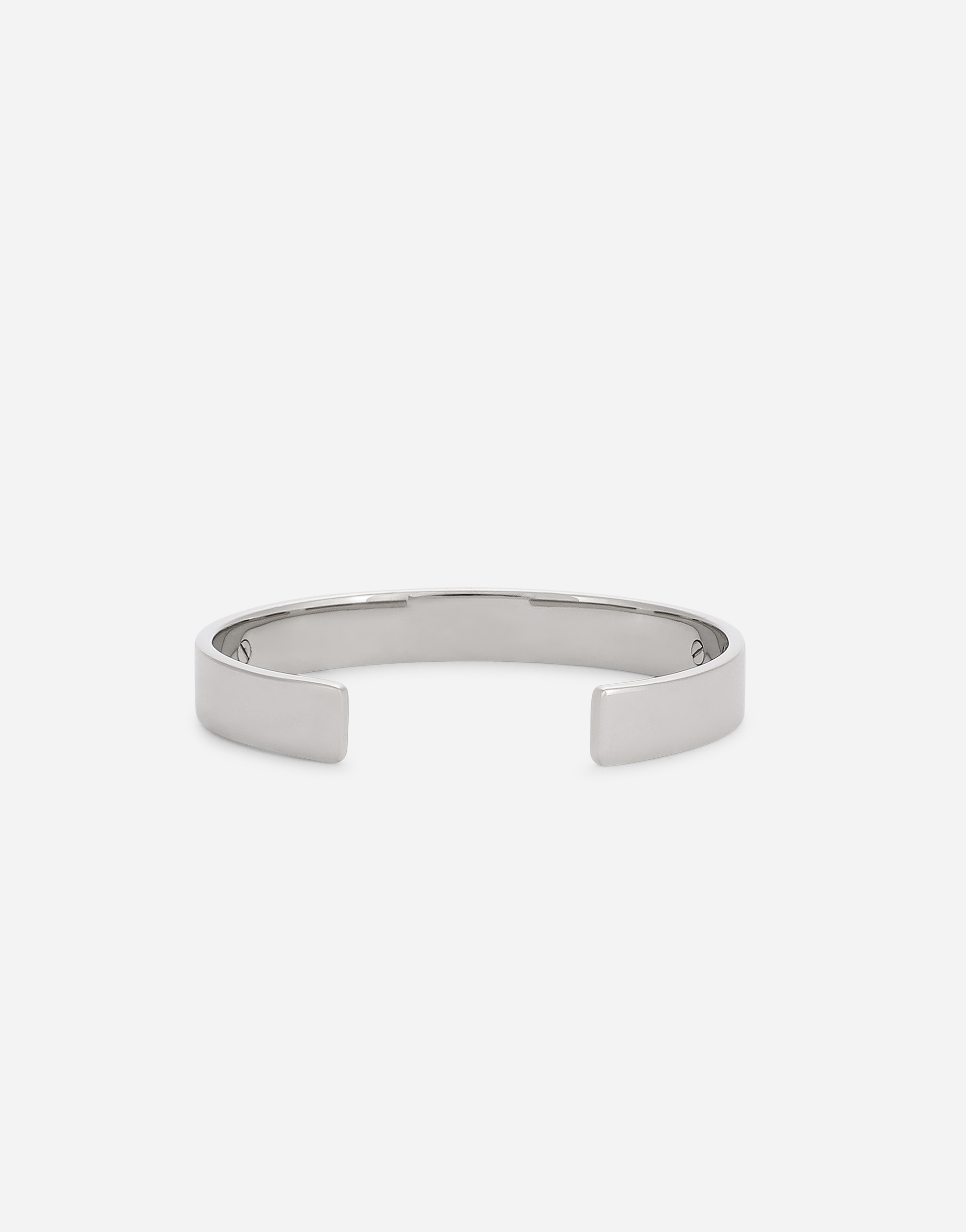 Shop Dolce & Gabbana Rigid Bracelet With Dolce&gabbana Logo In Silver