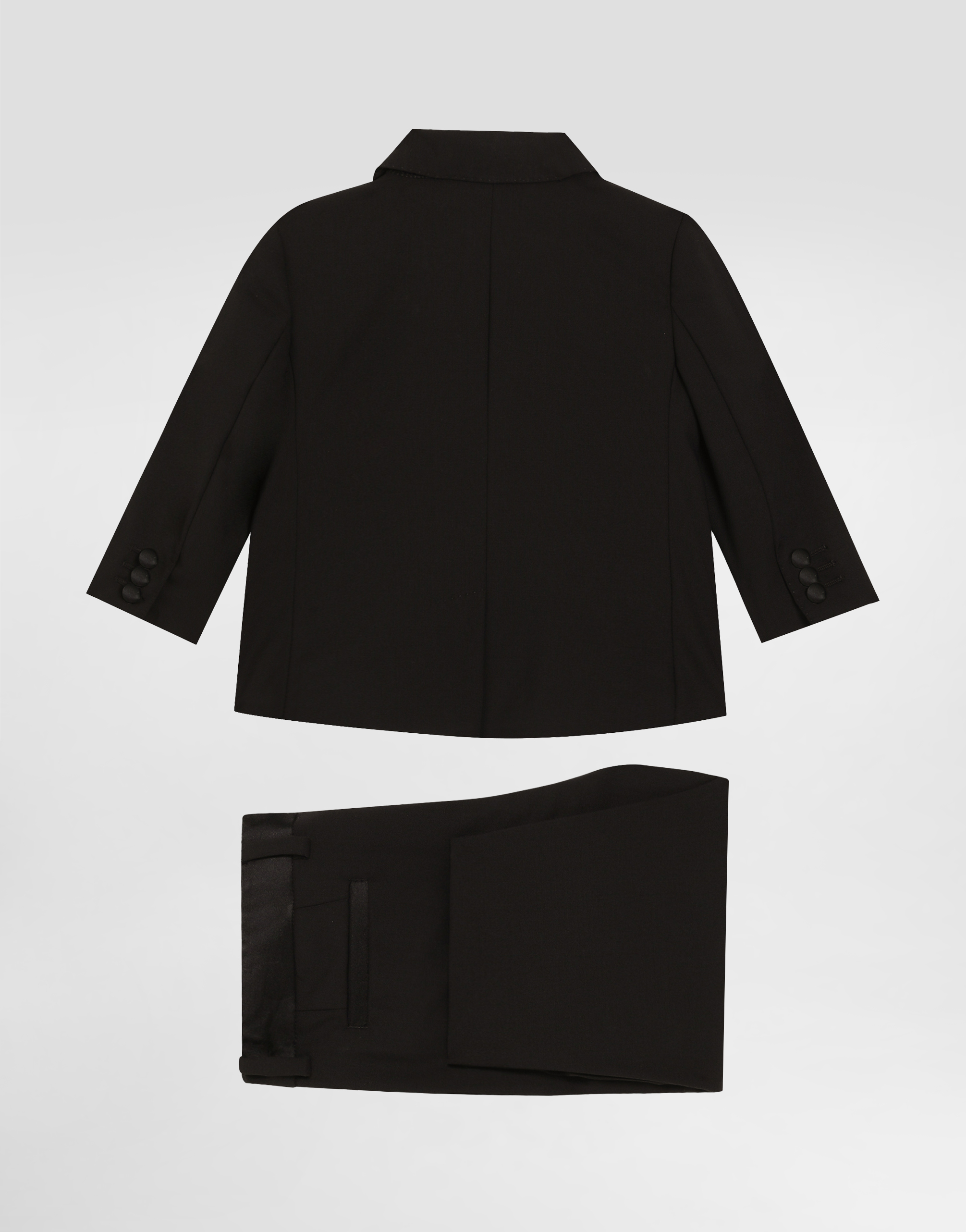 Wool canvas suit