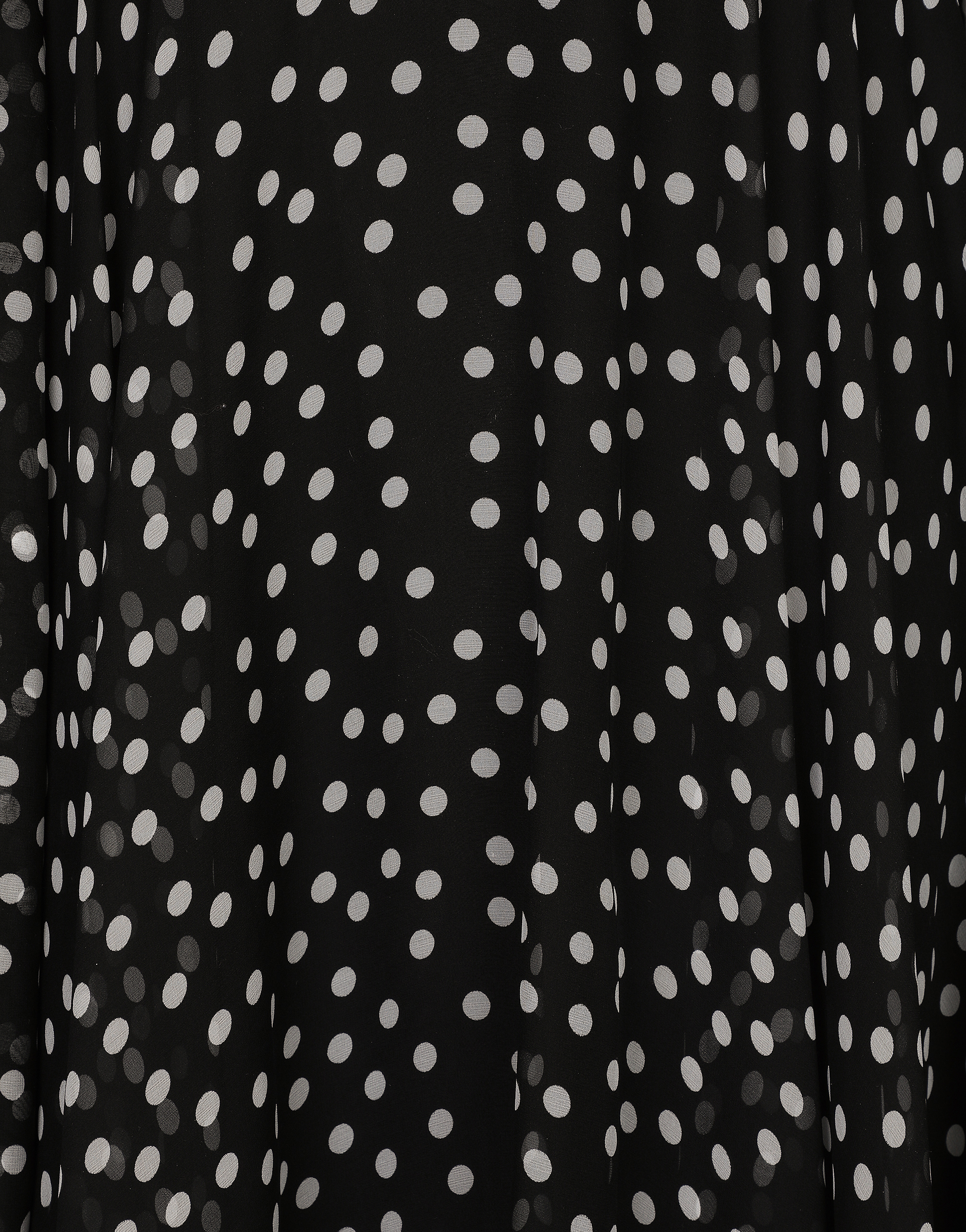 Dolce & Gabbana Coriander Peak Polka-dot Chiffon One-shoulder Bow Midi Dress In Print