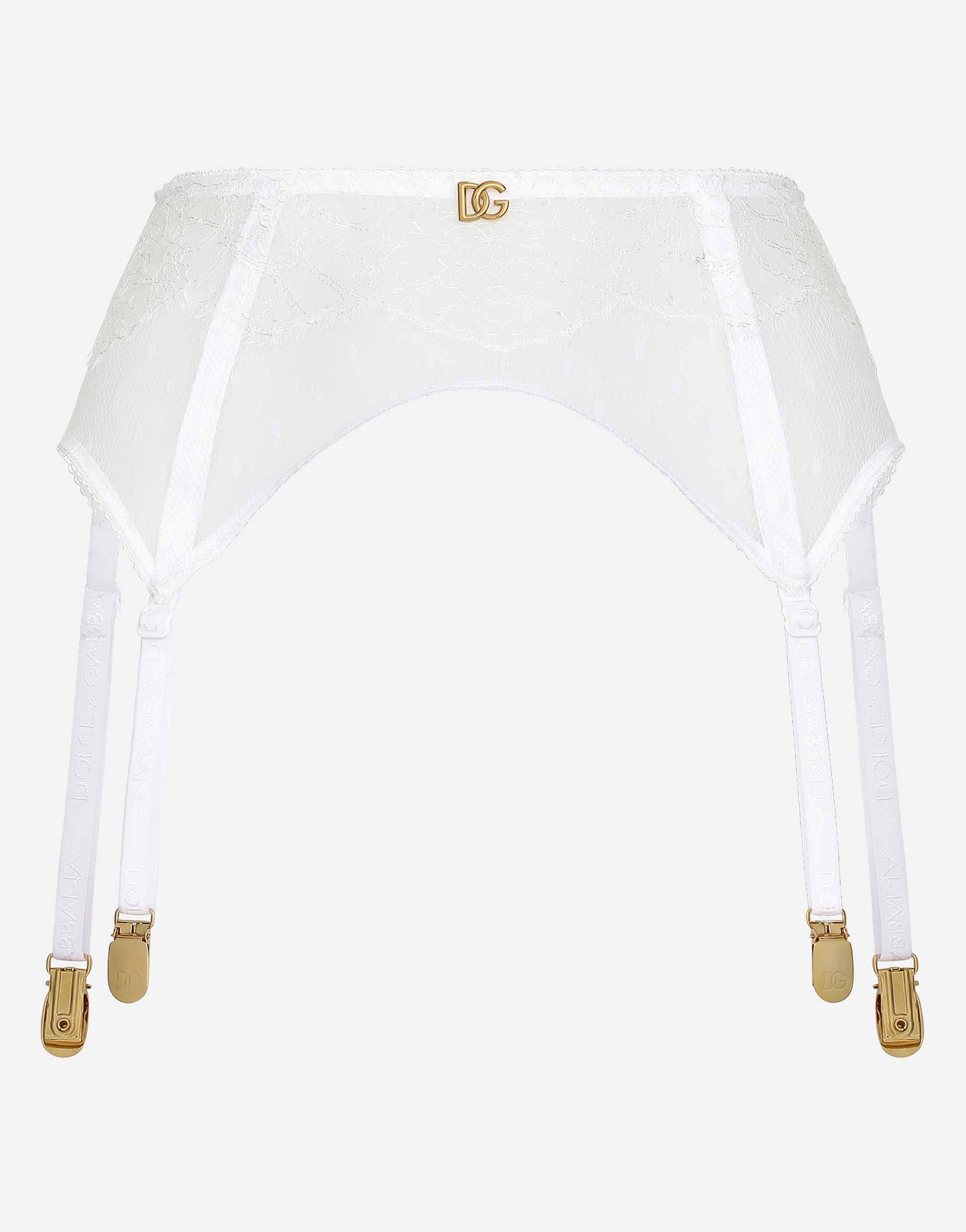 Dolce & Gabbana Strumpfhaltergürtel Aus Spitze - Woman Socks And Tights White 5