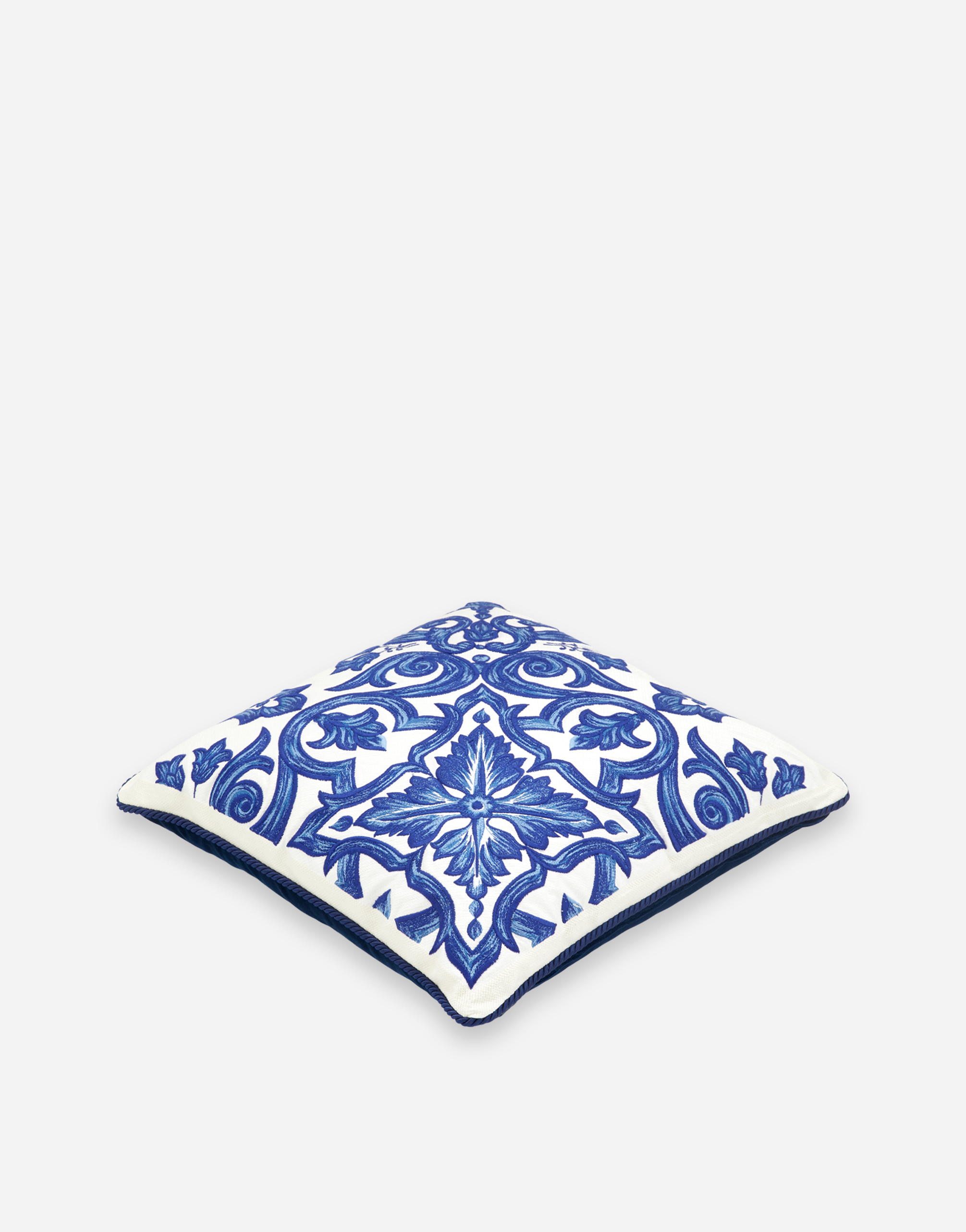 Dolce & Gabbana Embroidered Cushion Medium In Multicolor