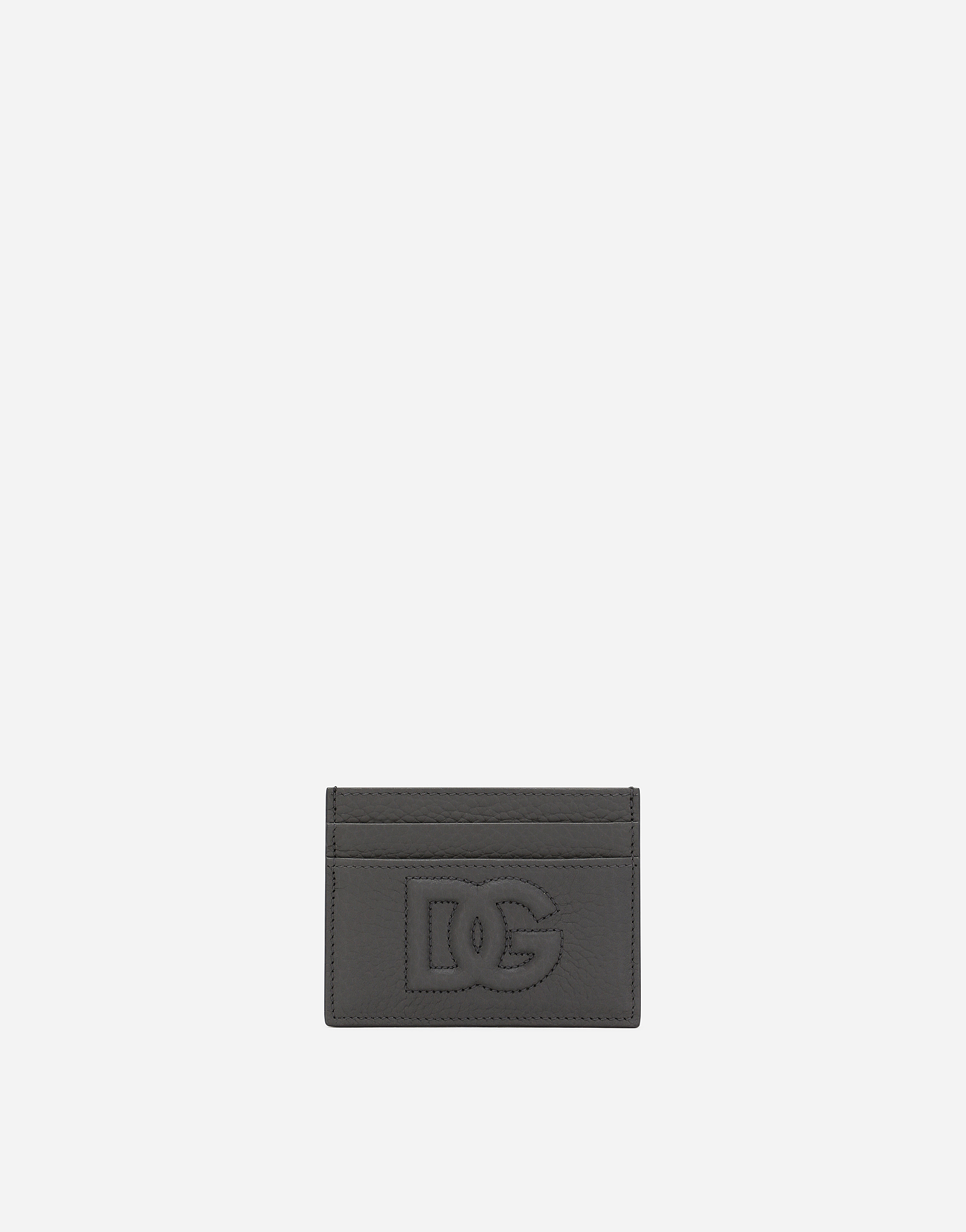Dolce & Gabbana Dg Logo Card Holder In Grey