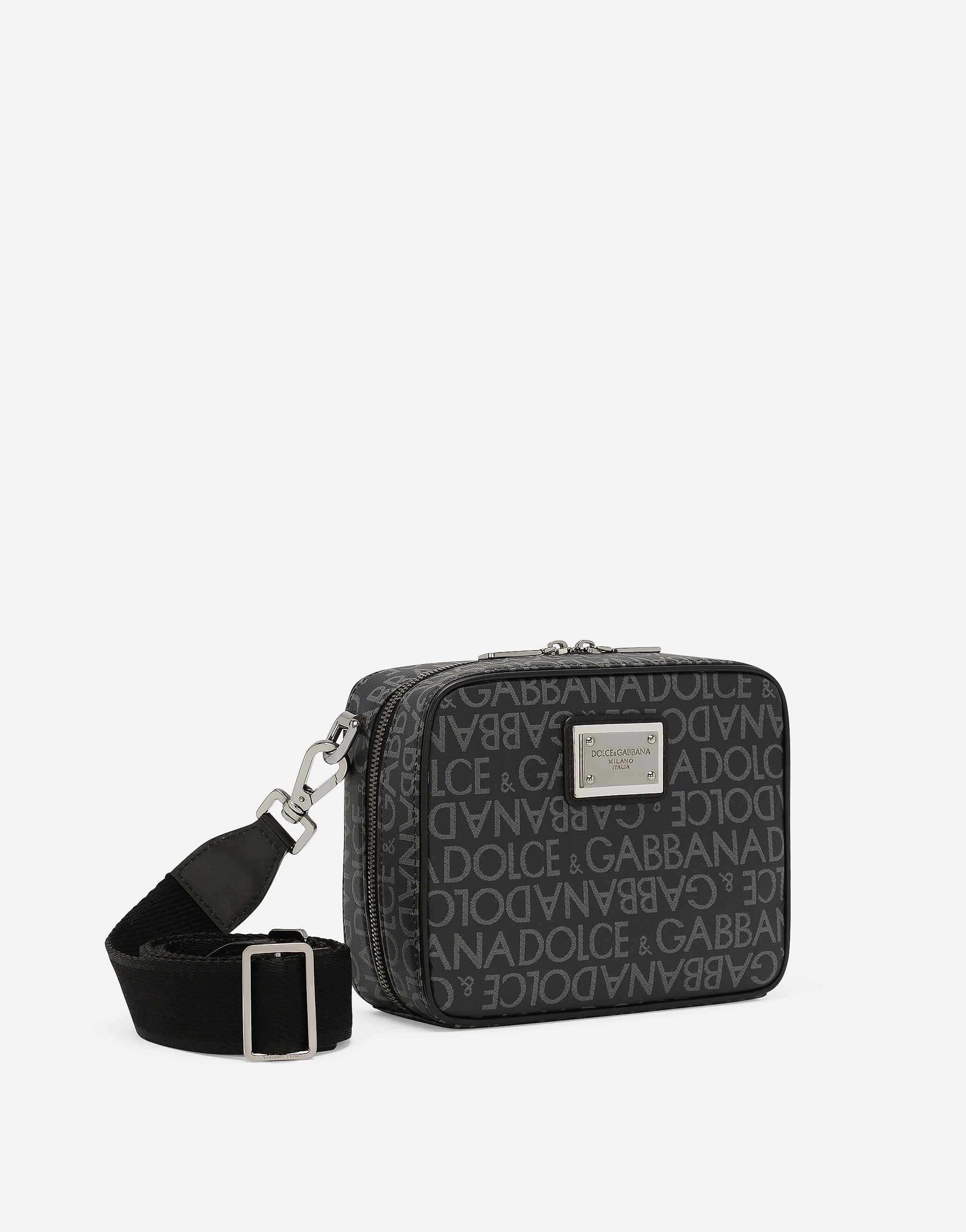  Dolce & Gabbana Umhängetasche Aus Beschichtetem Jacquard - Mann Schultertasche Mehrfarbig Stoff Onesize 