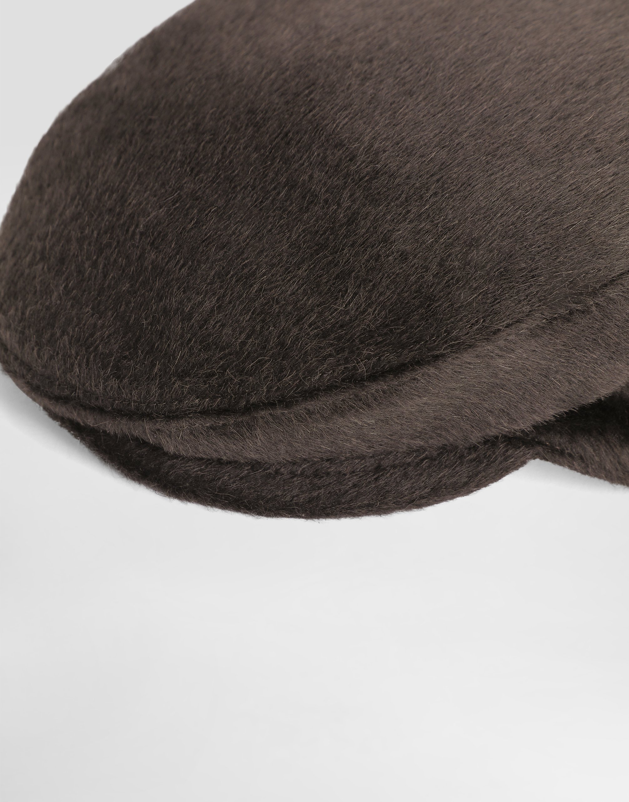 Dolce & Gabbana Wool And Llama Flat Cap In Brown