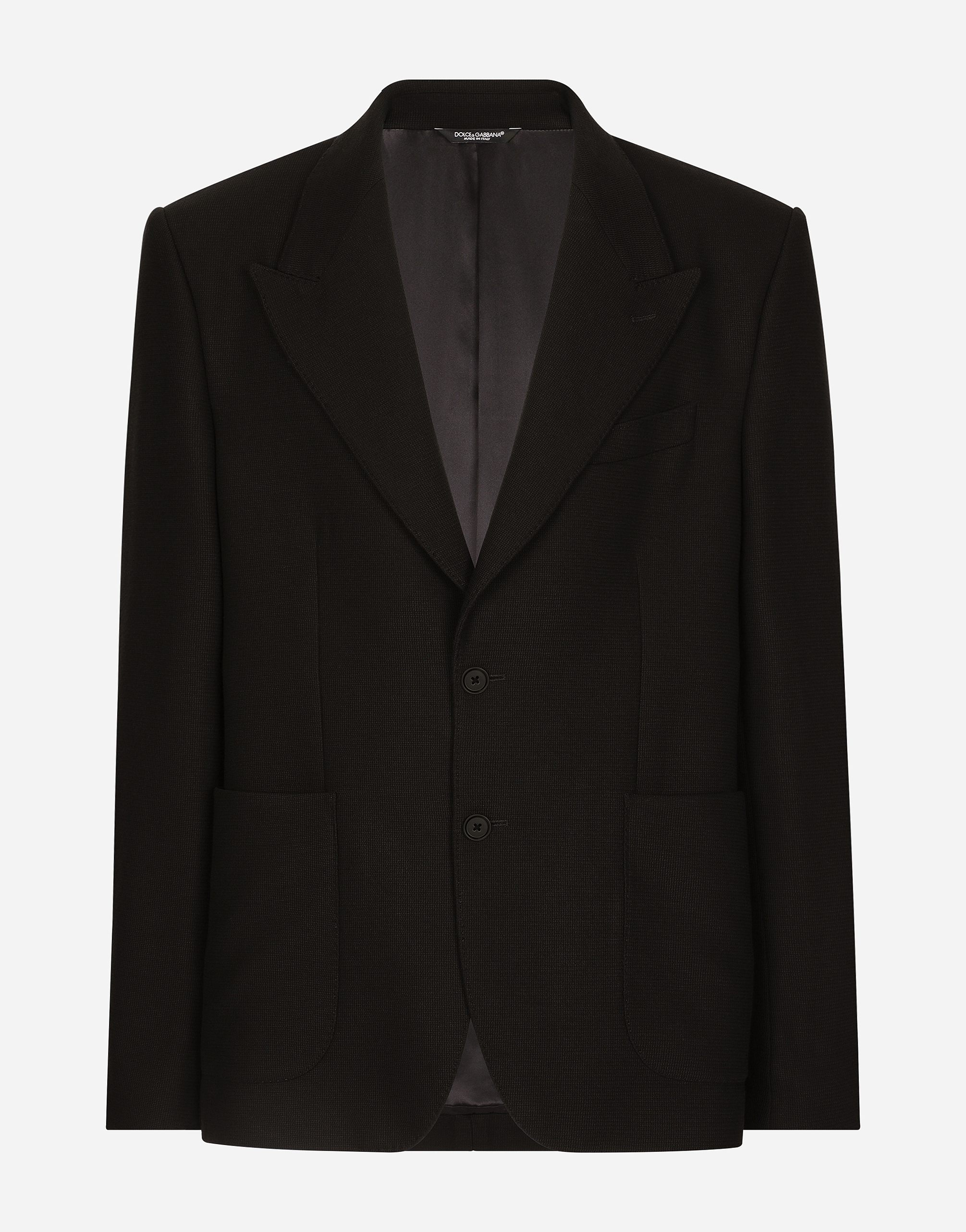 DOLCE & GABBANA SINGLE-BREASTED JERSEY JACKET